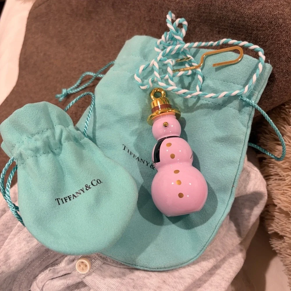 Tiffany & Co. Purple and Gold Snowman Ornament